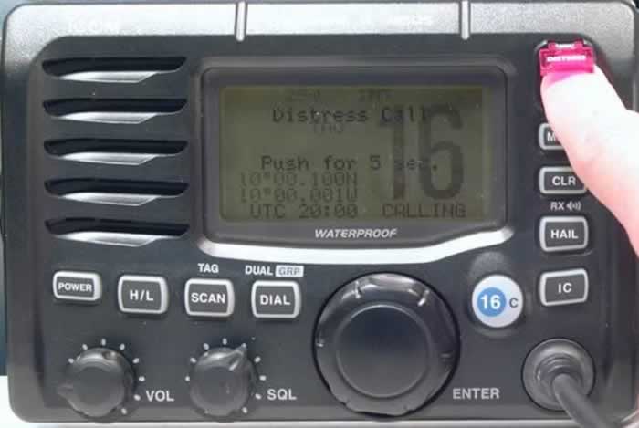 Radio VHF ASN (01): Détresse ASN par bouton DISTRESS